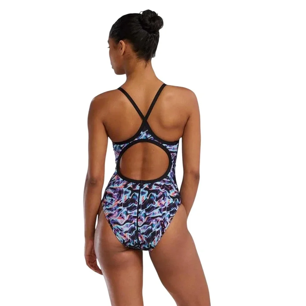 TYR One Piece Kids 6 Multi Marble Swirl Durafast Elite Swimsuit 688 NWT‎